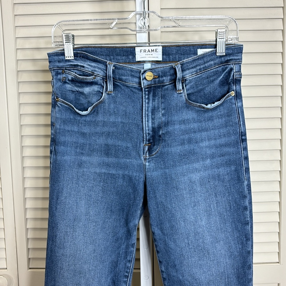 Frame Le High Rise Straight Cropped Stretch Jeans Size 28 - Picture 5 of 16